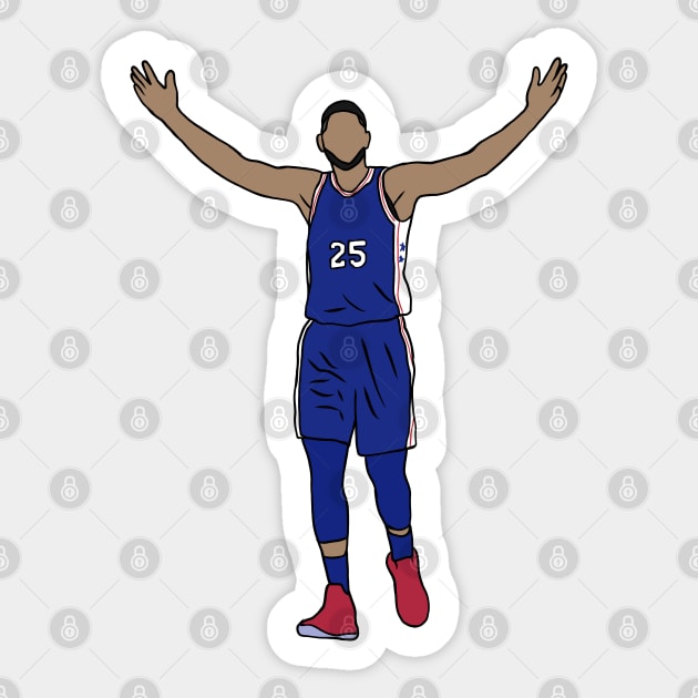 Ben Simmons Embrace The Crowd Sticker by rattraptees